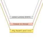 Carry Your Story Close – Birthstone Bar Necklace – A Cherished Keepsake for Loved Ones - Image 2