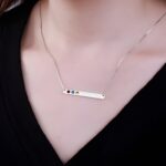 Carry Your Story Close – Birthstone Bar Necklace – A Cherished Keepsake for Loved Ones - Image 6