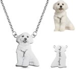 Photo-engraved pet necklace to carry their spirit close