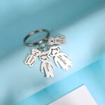 Carry Your Loved Ones Close – Engraved Kids & Pets Charm Keychain – A Heartfelt Keepsake for Cherished Bonds - Image 3