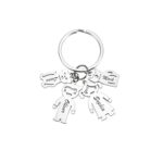 Engraved kids and pets charm keychain for cherished bonds