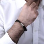 Carry Your Loved Ones Close – Custom Engraved Men's Beaded Stainless Steel Bracelet – A Timeless Family Tribute - Image 4