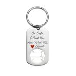 Custom firefighter badge keychain honoring bravery