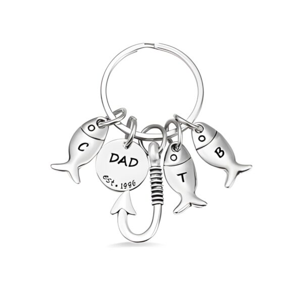 Custom fishing keychain for dad, a heartfelt gift