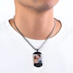 Hold Their Memory Close – Custom Photo Dog Tag Necklace – A Tender Tribute for Loved Ones - Image 8