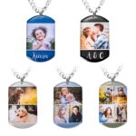 Custom photo dog tag necklace for cherished memories