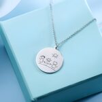 Carry Your Child’s Imagination – Graffiti Disc Necklace in Sterling Silver – A Cherished Keepsake for Parents - Image 3