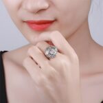 Embrace Your Story – Monogram Cage Ring with Heart Birthstones – A Cherished Gift for Her - Image 5