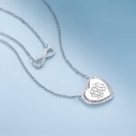 Embrace Eternal Bonds – Double-Layered Infinity Necklace with Monogram – A Cherished Keepsake for Loved Ones - Image 2