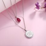 Embrace Your Story – Two-Layer Initial & Birthstone Necklace – A Timeless Treasure for Loved Ones - Image 2