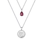 Personalized initial birthstone necklace for cherished moments