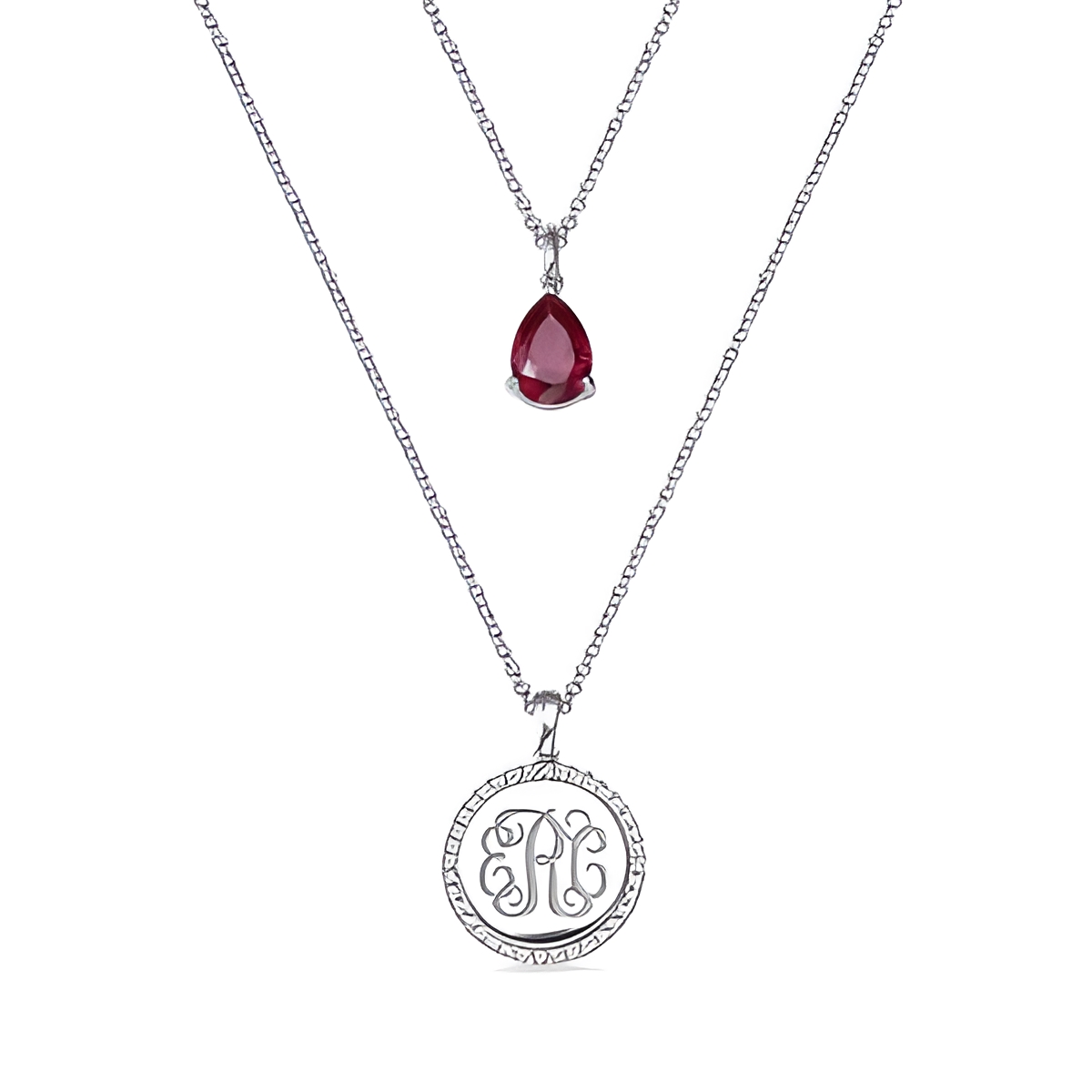 Personalized initial birthstone necklace for cherished moments