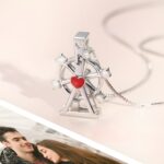 Embrace Endless Joy – Ferris Wheel Love Necklace with Pearl Accent – For Her Most Cherished Moments - Image 3