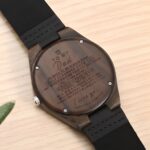 Timeless Tribute – Ebony and Leather Watch – For the Dad Who Holds Every Moment Close - Image 7