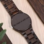 Timeless Elegance in Ebony – Handcrafted Men's Wristwatch to Treasure Every Moment - Image 6