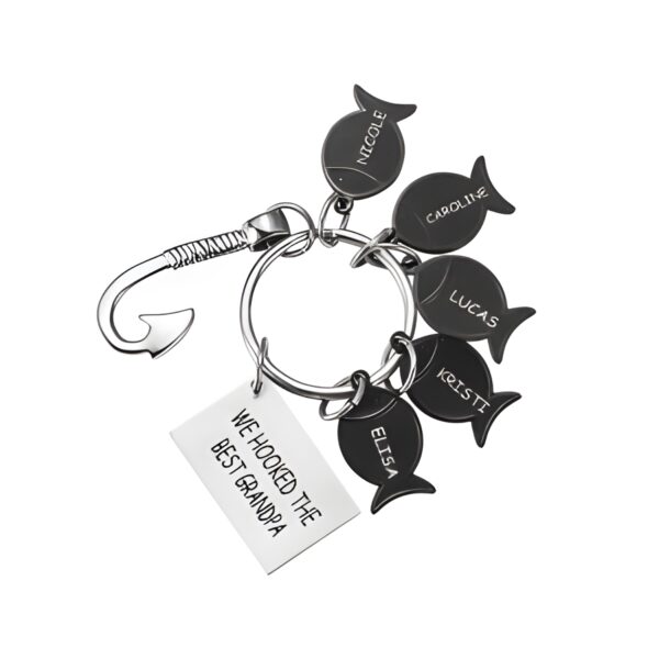 Custom fishing keychain for dad, a heartfelt gift