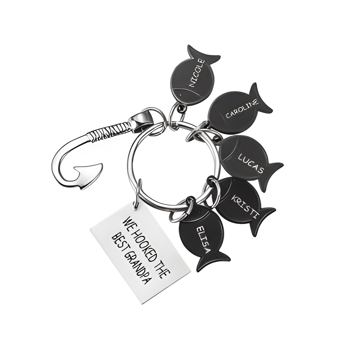 Custom fishing keychain for dad, a heartfelt gift