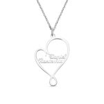 Embrace a Mother's Love – Heart & Hug Necklace with Names – A Timeless Treasure for Mom's Heart - Image 2