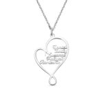 Embrace a Mother's Love – Heart & Hug Necklace with Names – A Timeless Treasure for Mom's Heart - Image 3