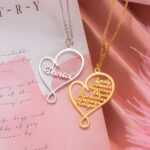 Embrace a Mother's Love – Heart & Hug Necklace with Names – A Timeless Treasure for Mom's Heart - Image 4