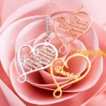 Embrace a Mother's Love – Heart & Hug Necklace with Names – A Timeless Treasure for Mom's Heart - Image 6