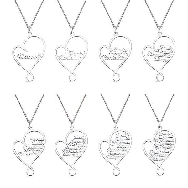 Personalized heart necklace for mom's love