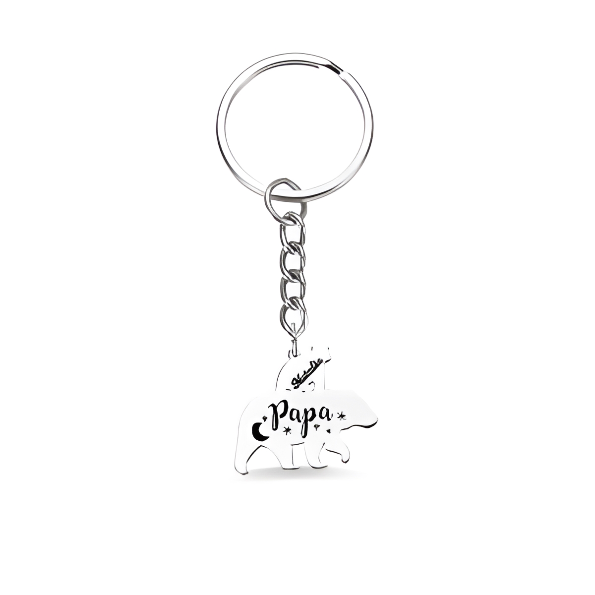 Personalized bear family keychain for dad's love