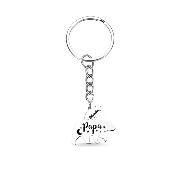 Papa Bear Keychain for Dad