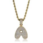 Celebrate Your Story – Iced CZ Initial Pendant Necklace – A Timeless Treasure for Every Moment - Image 3