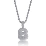 Celebrate Your Story – Iced CZ Initial Pendant Necklace – A Timeless Treasure for Every Moment - Image 4