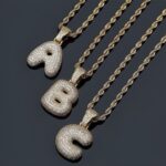 Celebrate Your Story – Iced CZ Initial Pendant Necklace – A Timeless Treasure for Every Moment - Image 5