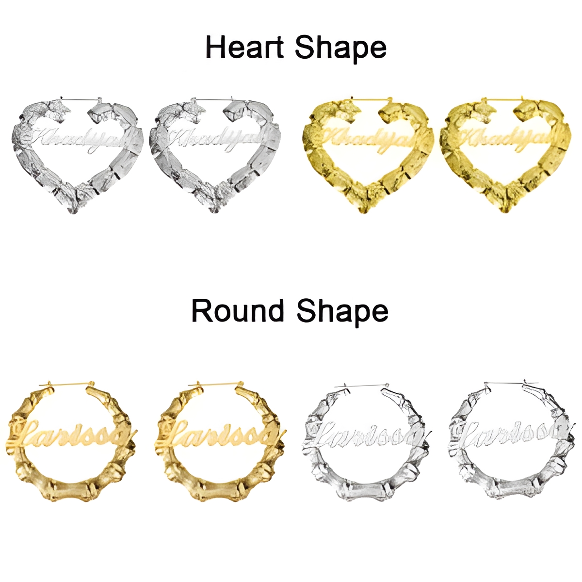 Custom bamboo hoop earrings celebrating natural elegance