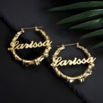 Embrace Your Unique Story – Custom Heart Bamboo Hoop Earrings – For Those Who Dare to Shine - Image 3