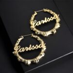 Embrace Your Unique Story – Custom Heart Bamboo Hoop Earrings – For Those Who Dare to Shine - Image 5
