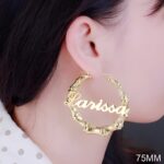 Embrace Your Unique Story – Custom Heart Bamboo Hoop Earrings – For Those Who Dare to Shine - Image 6