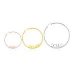 Custom name hoop earrings for a personal touch
