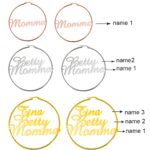 Custom name hoop earrings for a personal touch