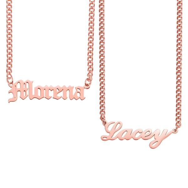 Custom name plate necklace carrying your story close