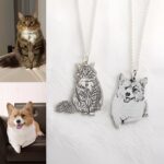 Custom silhouette pet memorial necklace honoring cherished companions