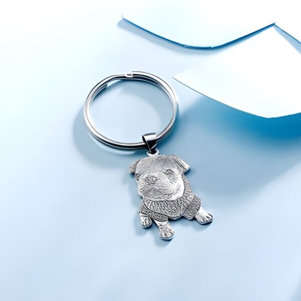 Cat photo keychain gift for pet lovers