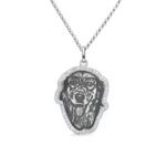 Pet photo necklace with birthstone accent for pet lovers