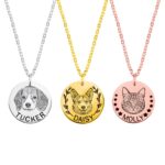 Custom pet head portrait necklace for cherished companions