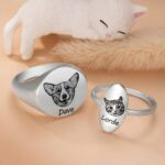 Carry Your Pet's Spirit Close – Custom Pet Portrait Signet Ring – For Cherished Dog & Cat Moms - Image 7