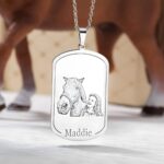 Carry Their Spirit Close – Custom Horse Portrait Dog Tag Necklace – For Horse Lovers and Cherished Memories - Image 2