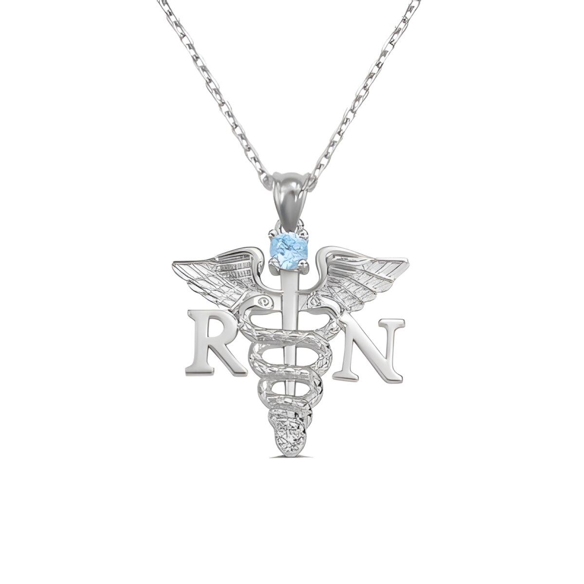 Birthstone medical necklace for nurses honoring their journey