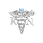 Personalized medical graduation name pin with birthstone