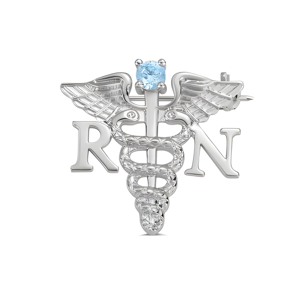 Personalized medical graduation name pin with birthstone