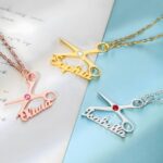 Embrace Your Craft – Birthstone Scissors Necklace – For Those Who Shape Beauty and Artistry - Image 2