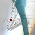 Embrace Your Craft – Birthstone Scissors Necklace – For Those Who Shape Beauty and Artistry - Image 4