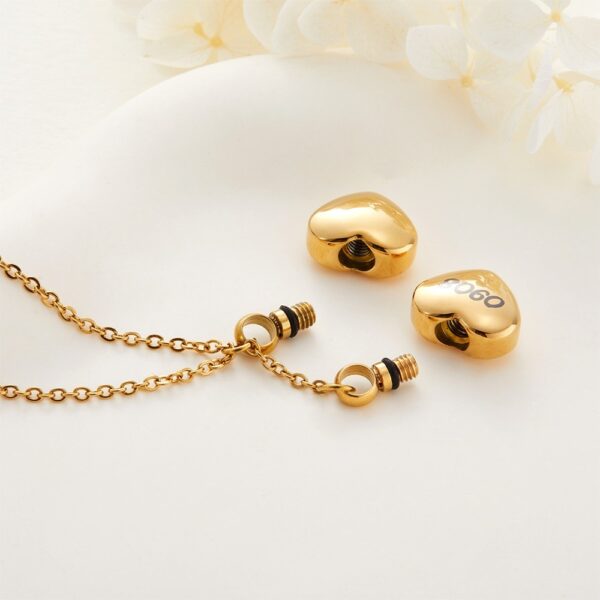 double-heart ashes urn necklace for cherished memories